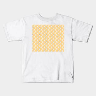 Light Yellow Ghost Pattern Kids T-Shirt